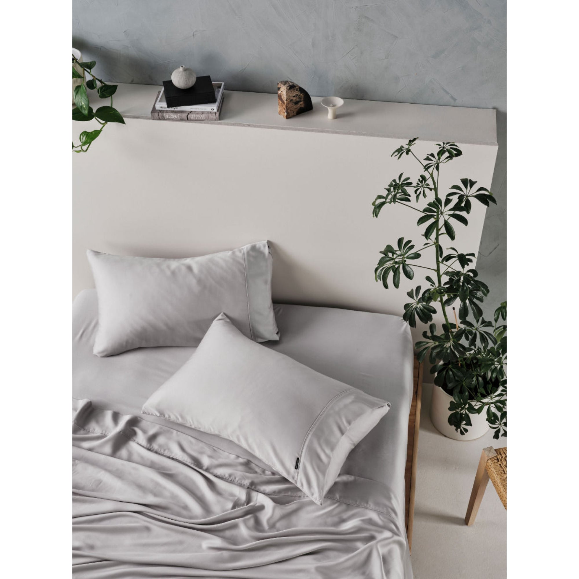 Linen House Tencel Queen Sheet Set - Silver