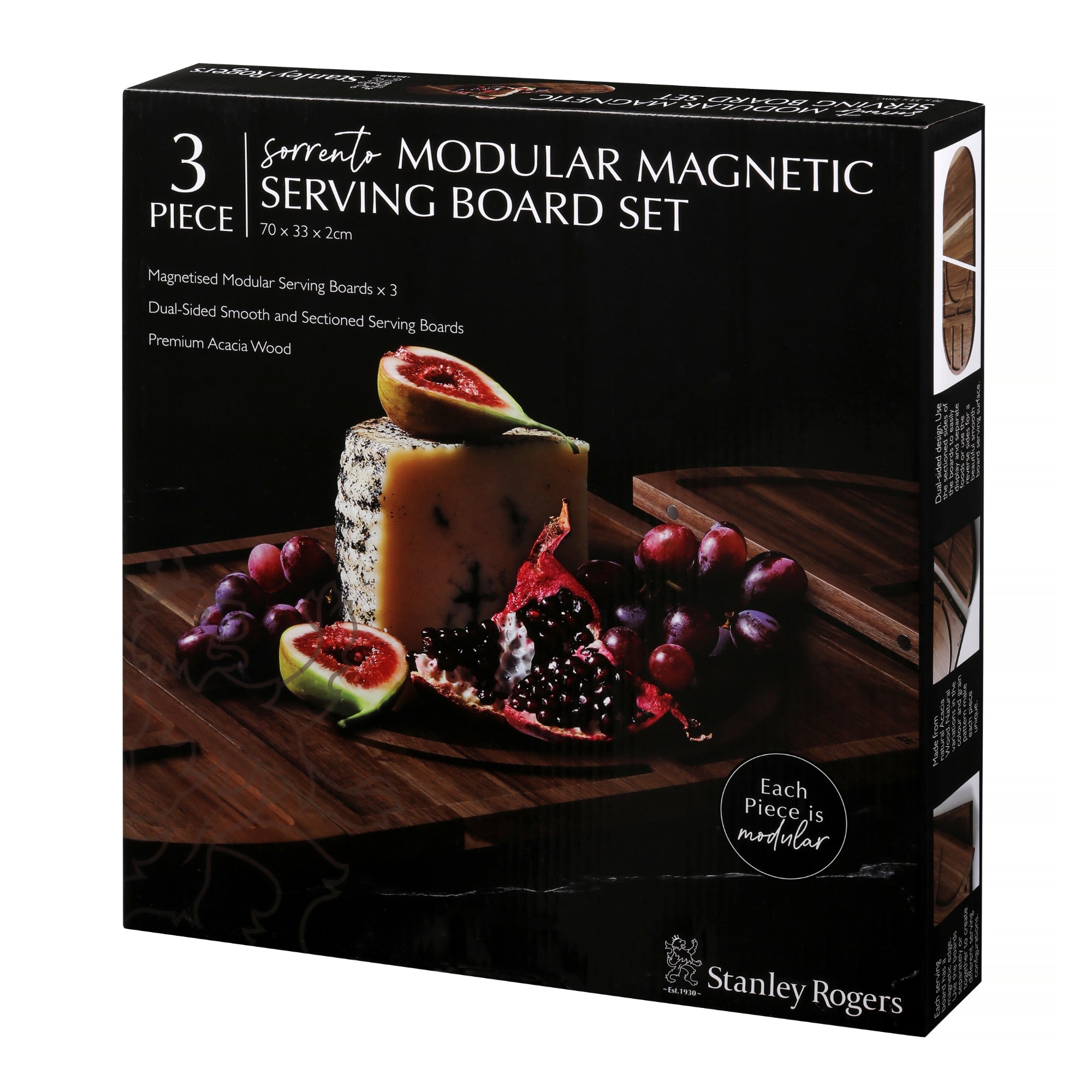 Stanley Rogers Sorrento Serving Board 3 Piece Set