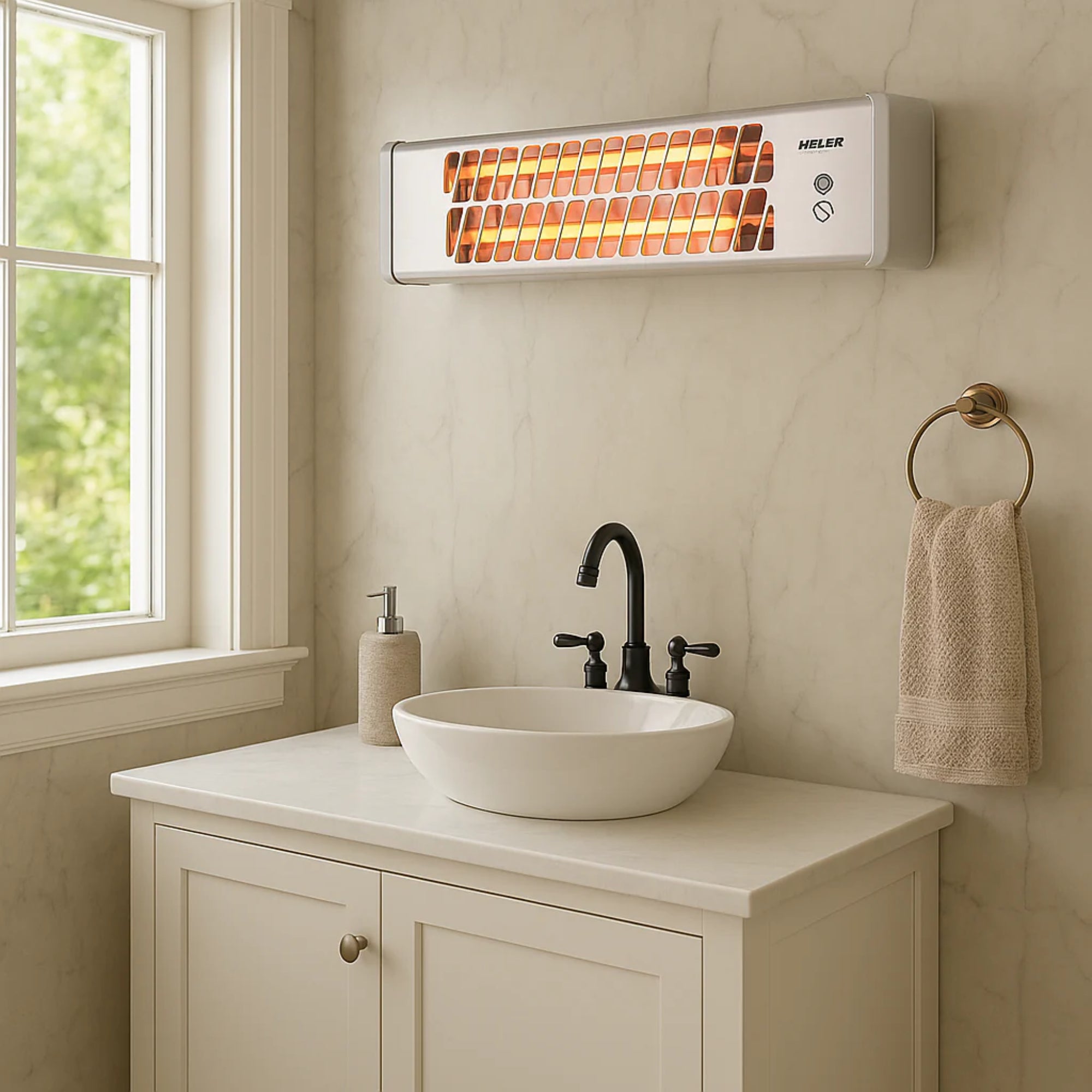 Heller 1200W Strip Heater Wall Mounted