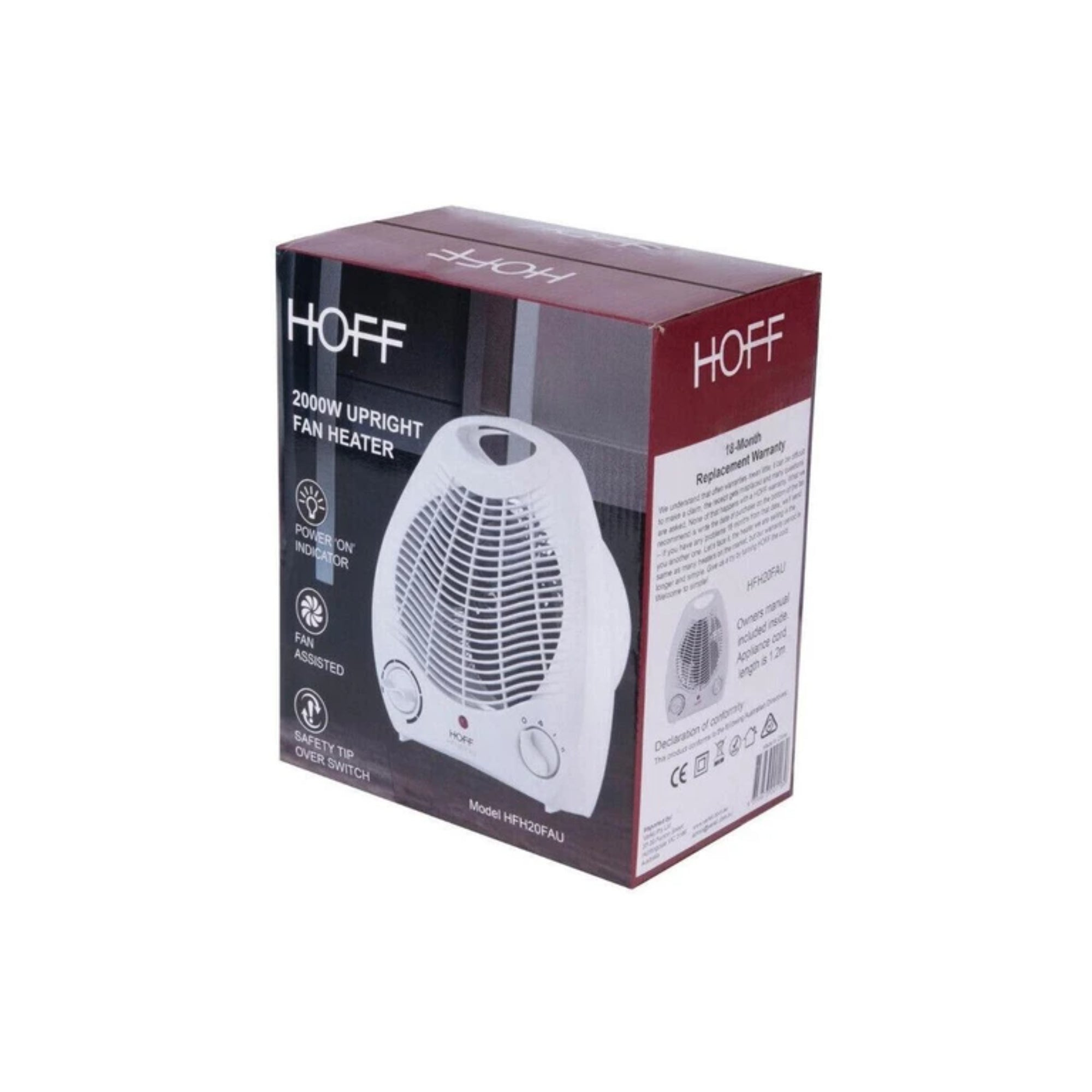 HOFF 2000W Upright Fan Heater - Set of 2