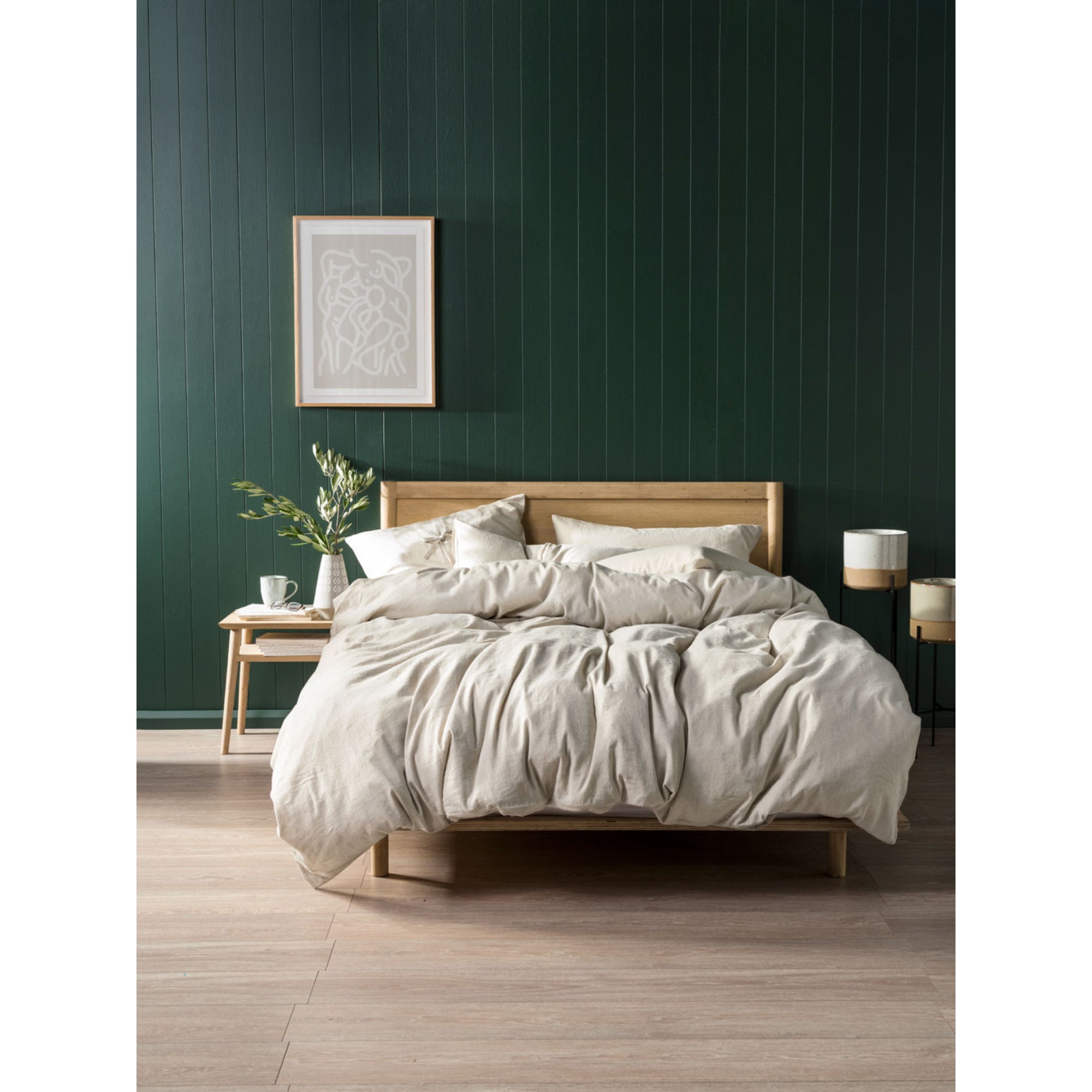 Linen House Nimes Natural Quilt Cover Set - King