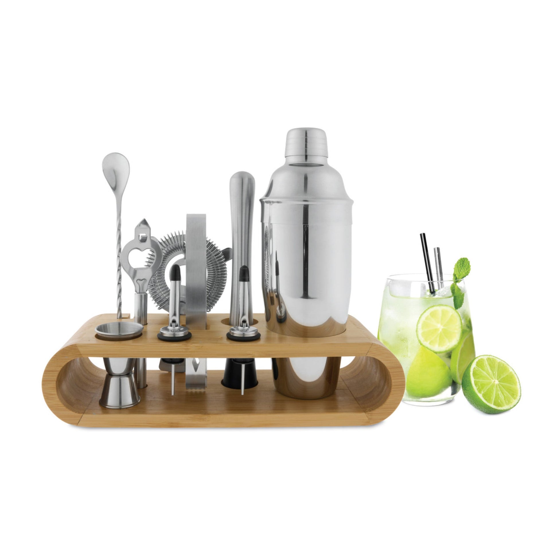 Avanti Bar Set with Bamboo Stand - Value Village