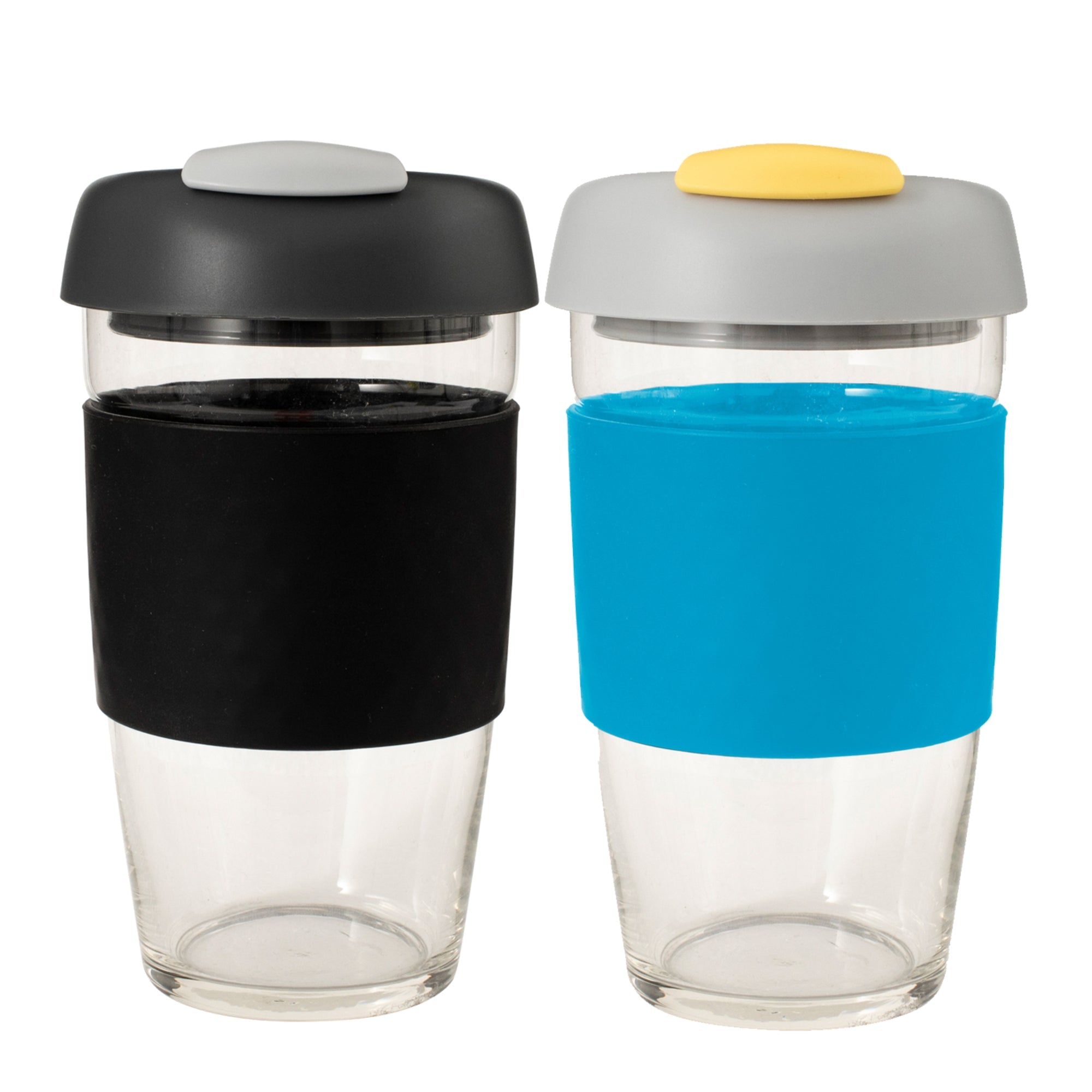 Avanti Borosilicate Glass 437ml Black/Blue Go Cup - Set of 2 - Value Village