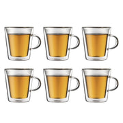 Bodum Canteen Double Wall 200ml Medium Cup with Handle 6 Piece Set - Value Village
