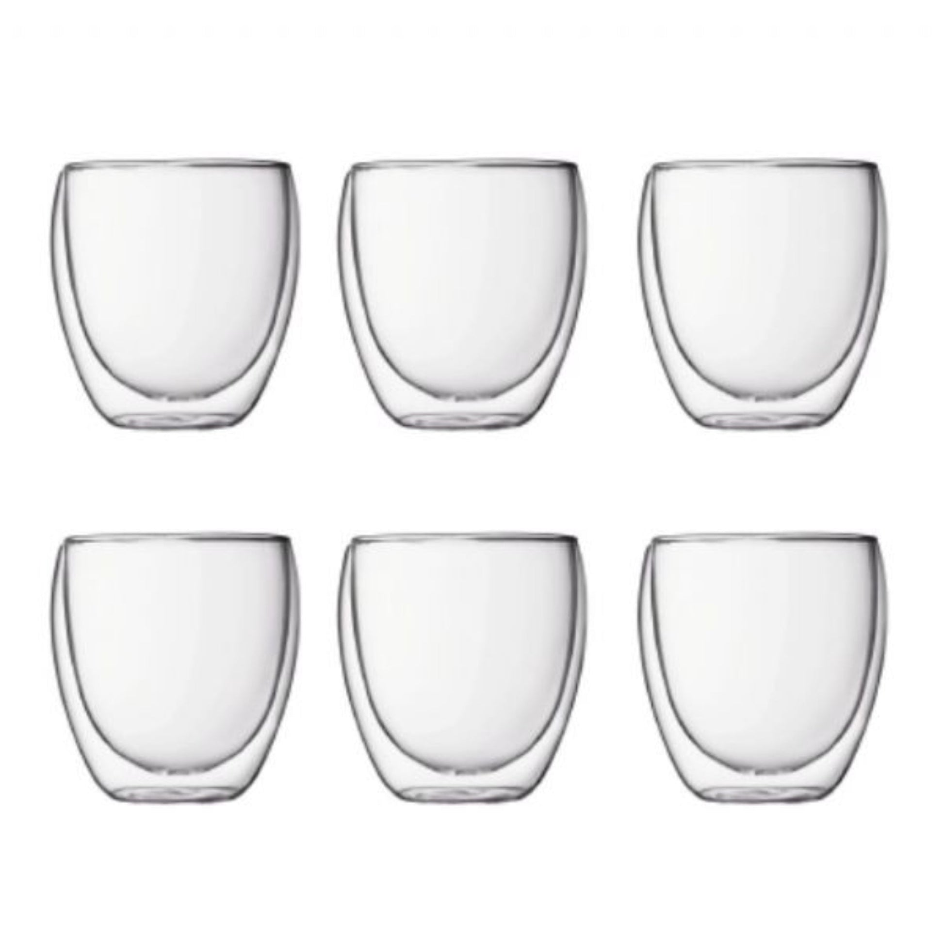 Bodum Pavina Double Wall 250ml Small Glass 6 Piece Set - Value Village