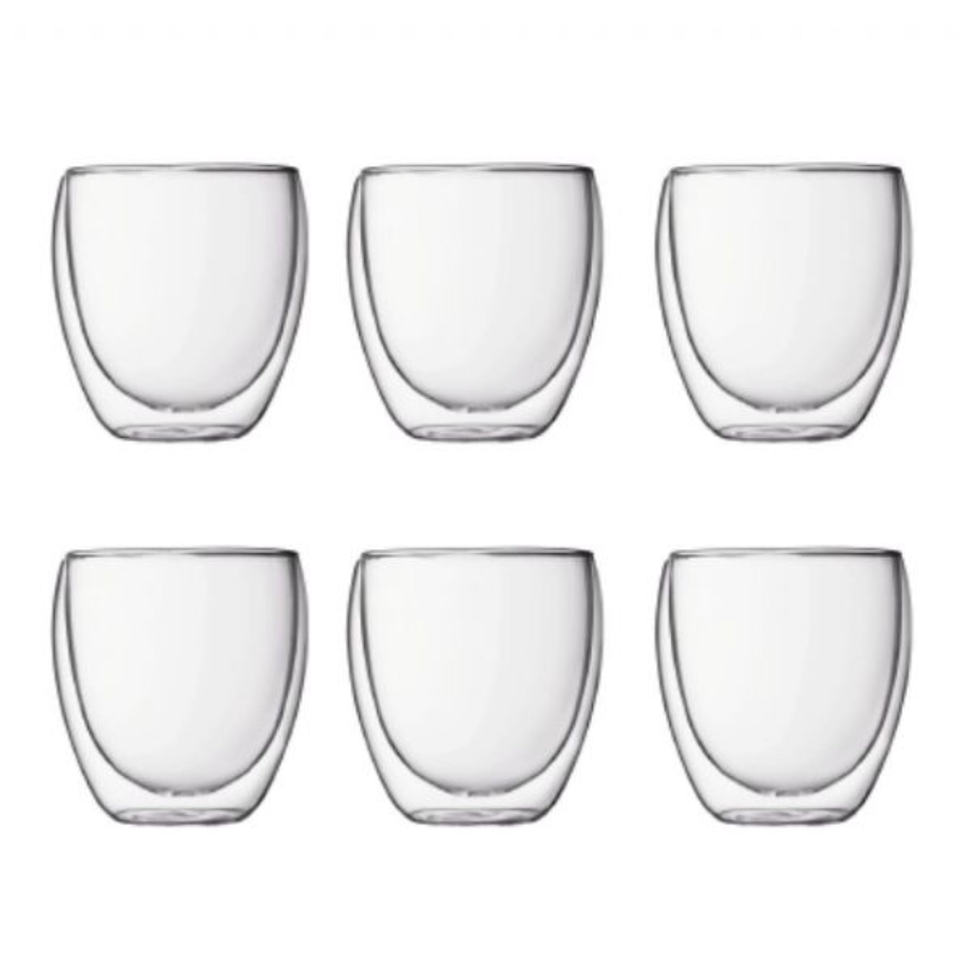 Bodum Pavina Double Wall 250ml Small Glass 6 Piece Set - Value Village