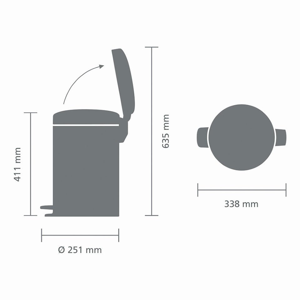 Brabantia NewICON 12 Litre Pedal Bin - White - Value Village