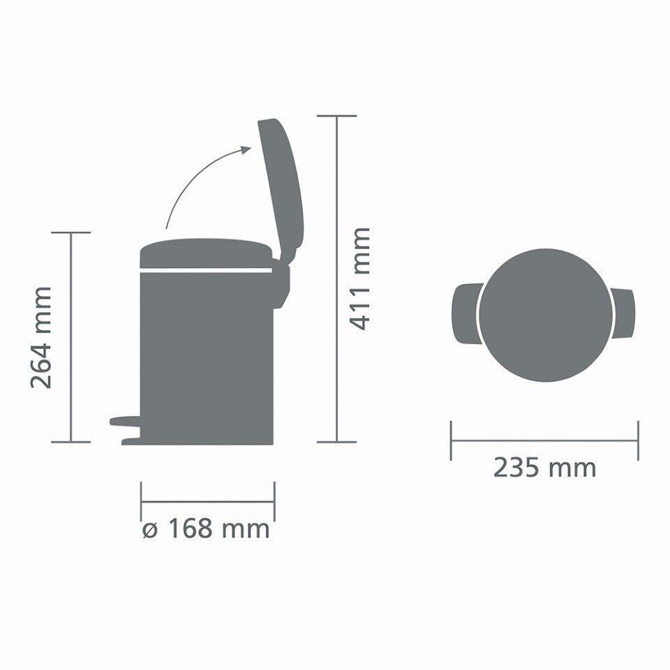 Brabantia NewICON 3 Litre Pedal Bin - White - Value Village