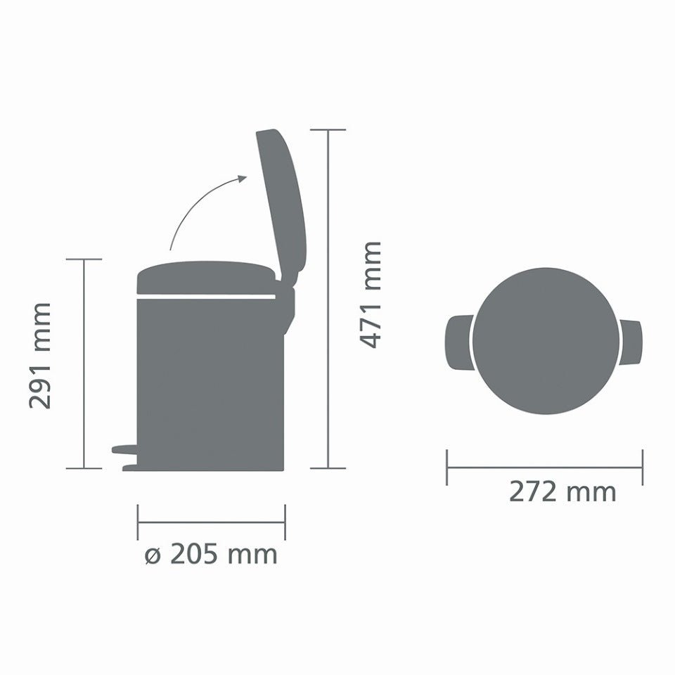 Brabantia NewICON 5 Litre Pedal Bin - White - Value Village