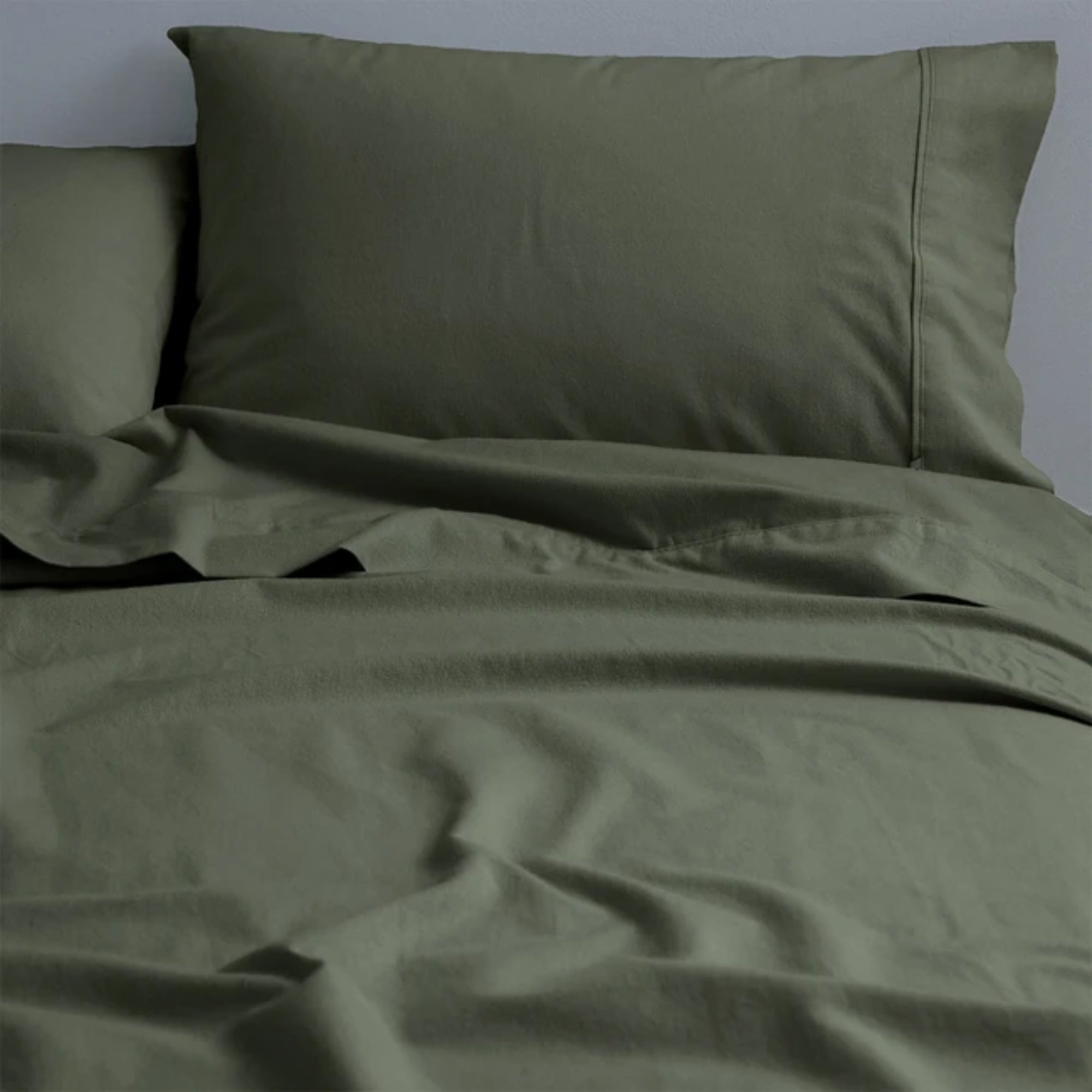 Canningvale CoziCotton Flannelette King Sheet Set - Dark Olive - Value Village
