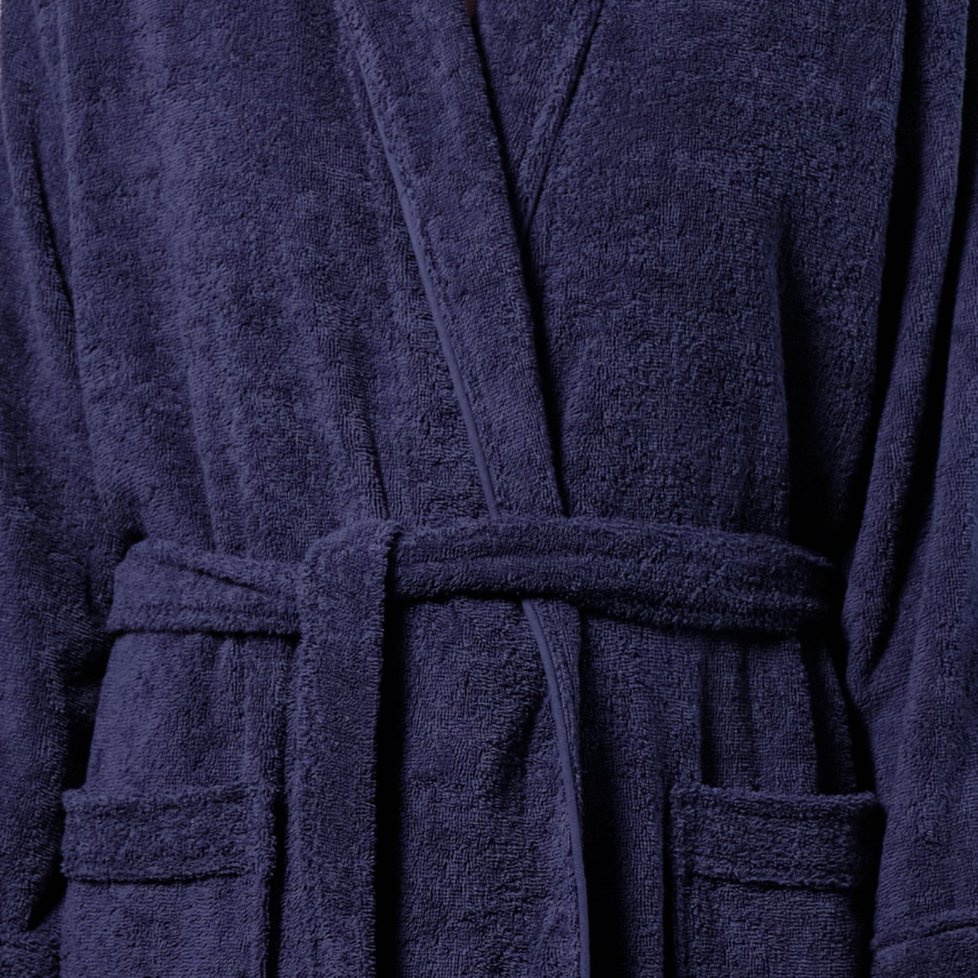Canningvale Lusso Cotton Terry Large Bathrobe - Mezzanotte Blue - Value Village