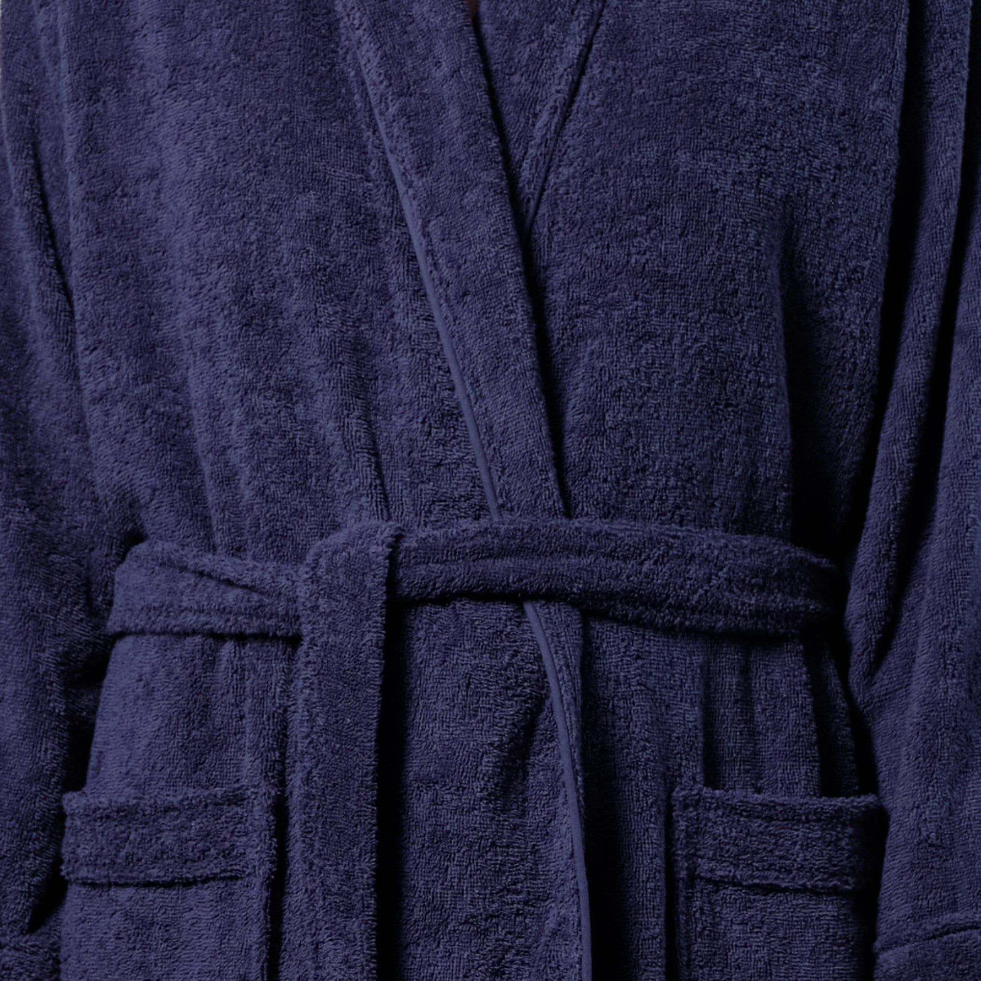 Canningvale Lusso Cotton Terry Medium Bathrobe - Mezzanotte Blue - Value Village