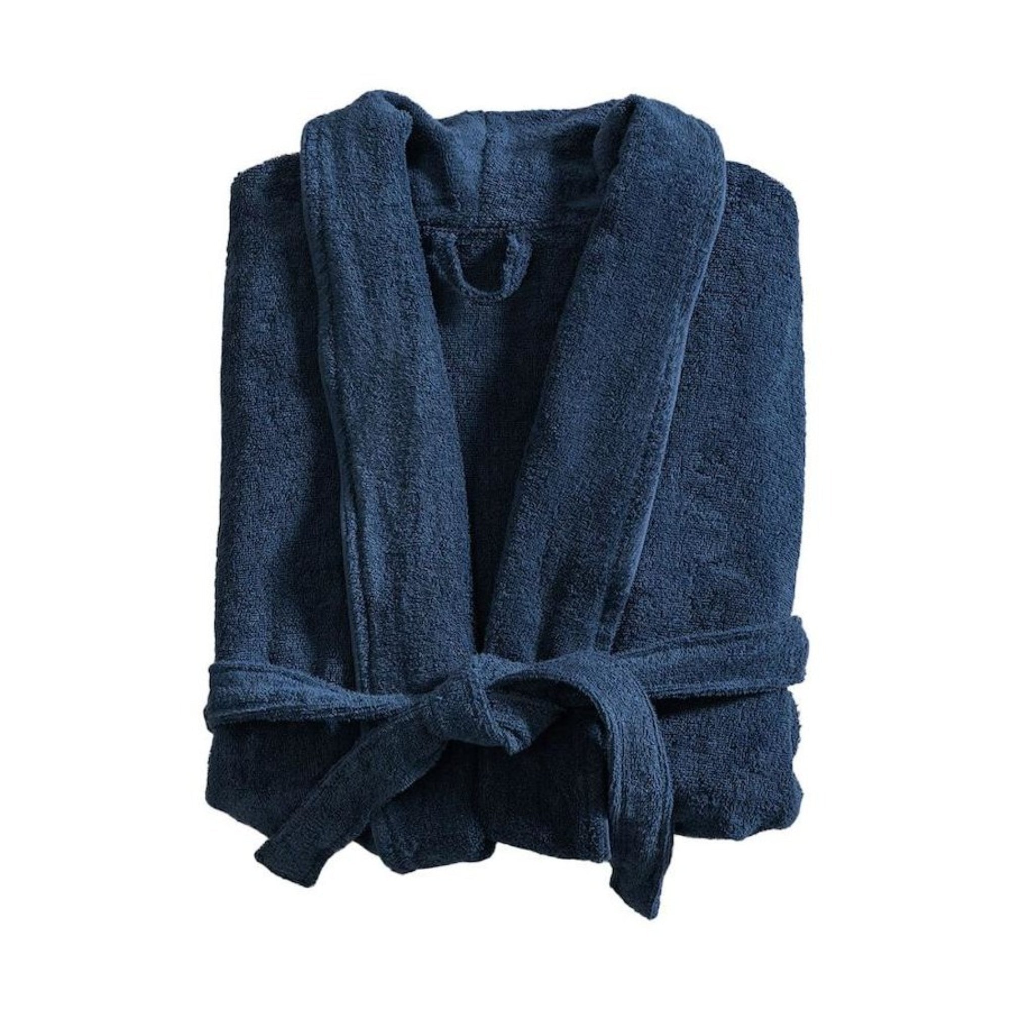 Canningvale Lusso Cotton Terry Medium Bathrobe - Mezzanotte Blue - Value Village