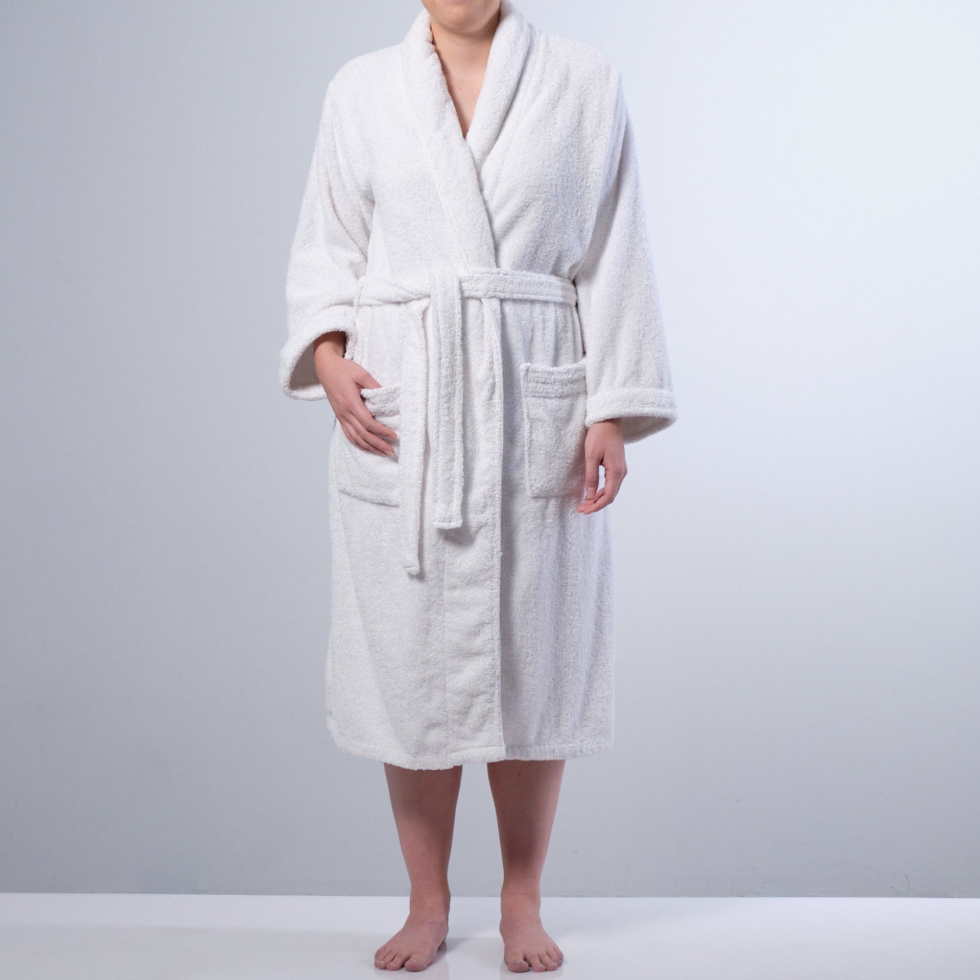 Canningvale Lusso Cotton Terry Medium Bathrobe - White - Value Village