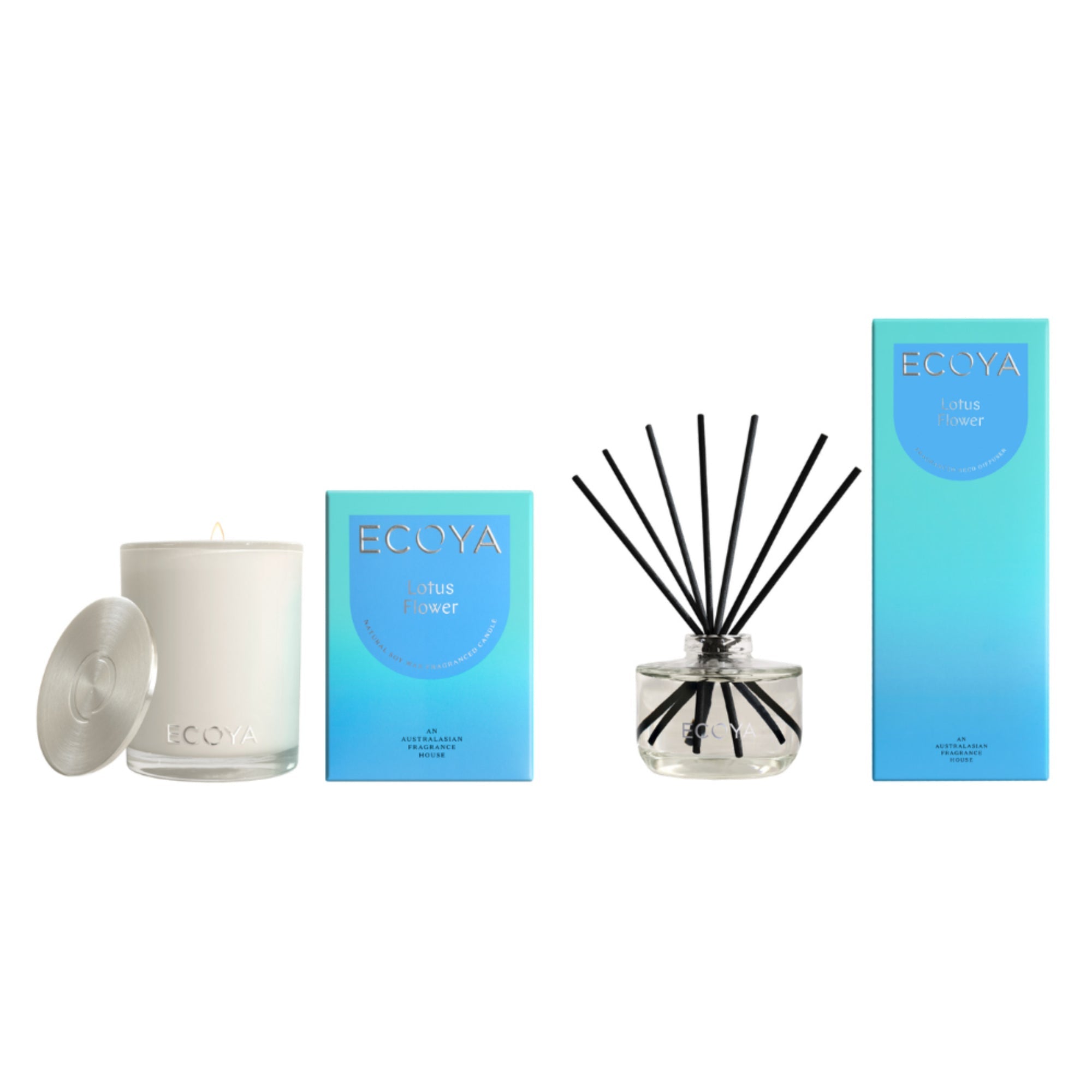 Ecoya Lotus Flower Madison Candle and Diffuser Set - Value Village