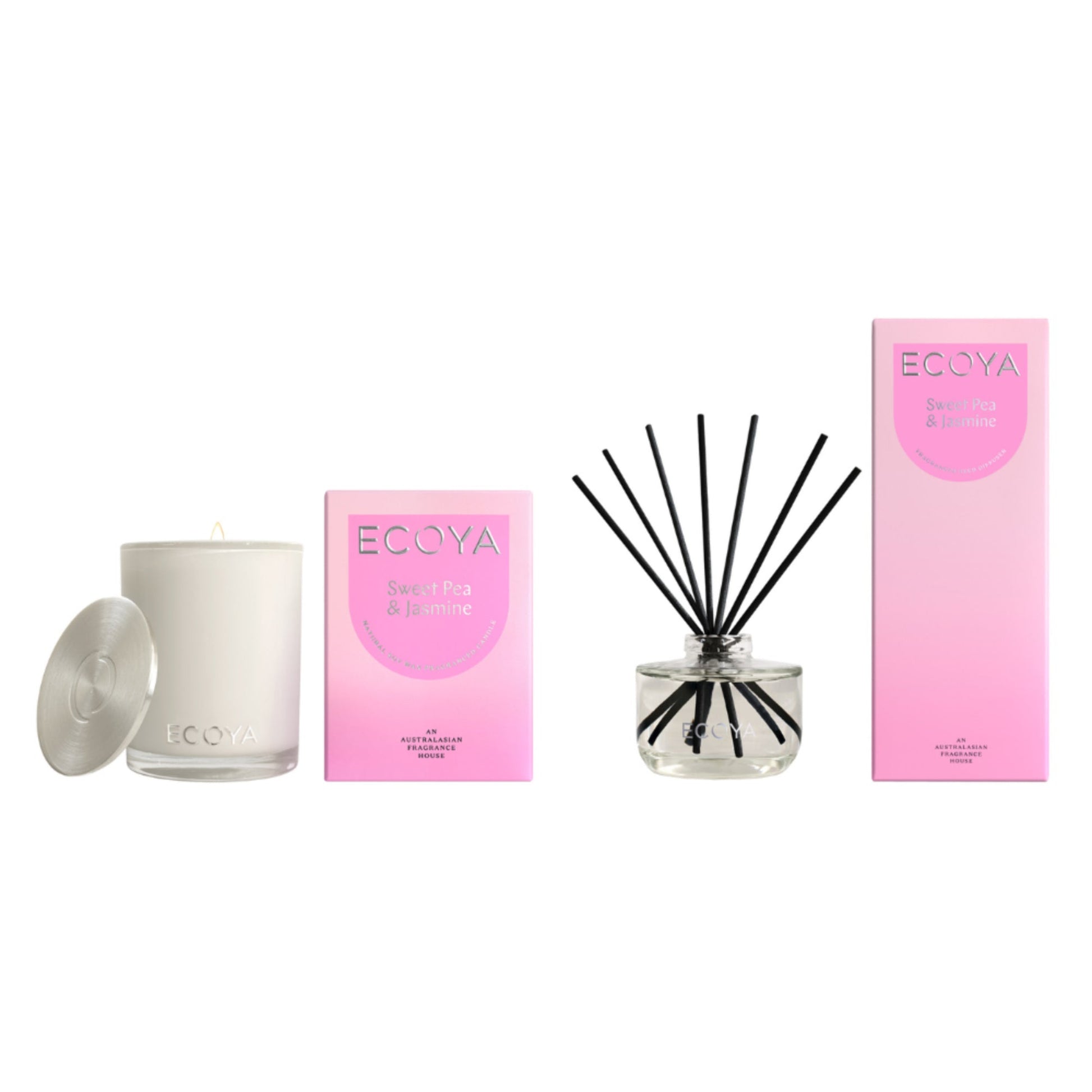 Ecoya Sweet Pea & Jasmine Madison Candle and Diffuser Set - Value Village