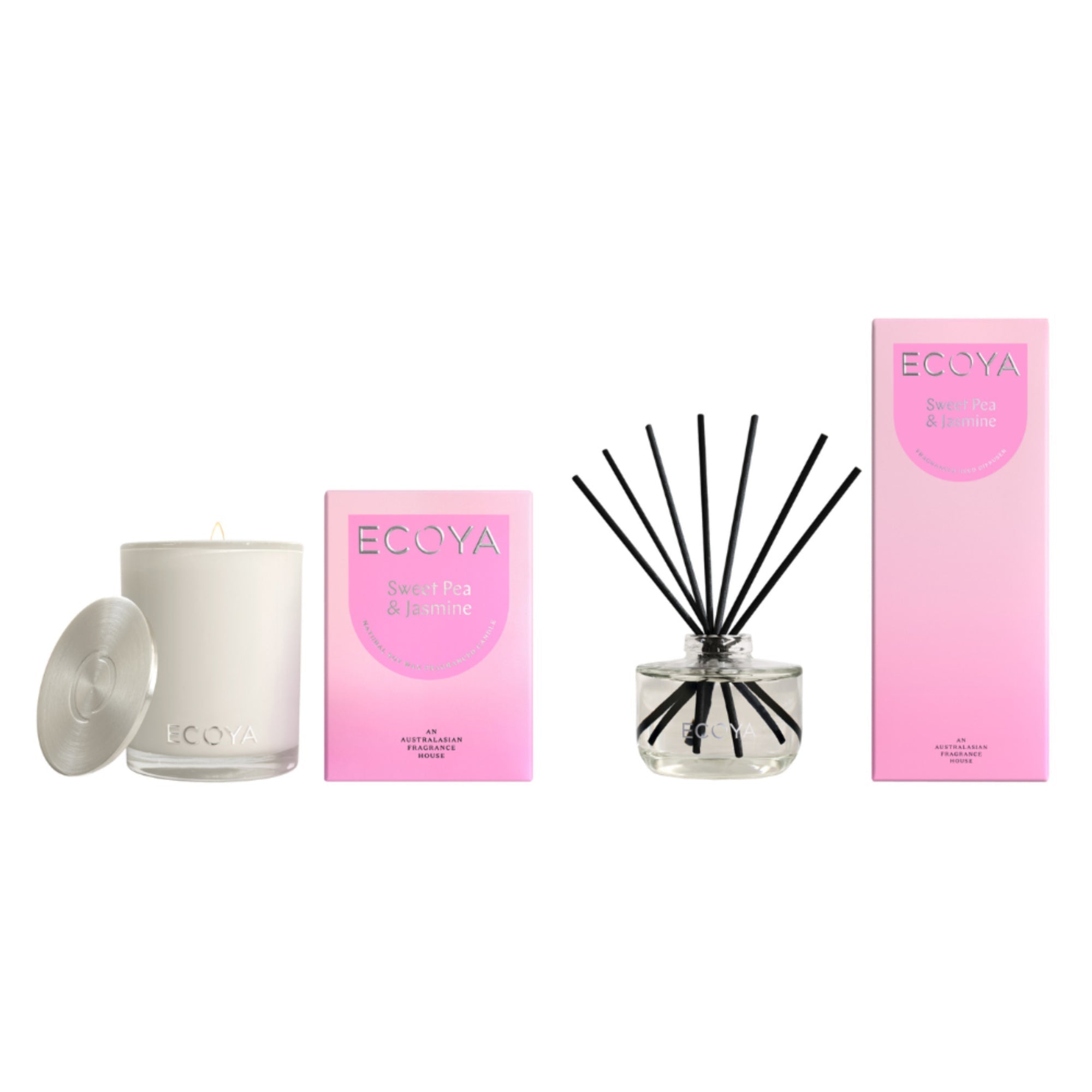 Ecoya Sweet Pea & Jasmine Madison Candle and Diffuser Set - Value Village