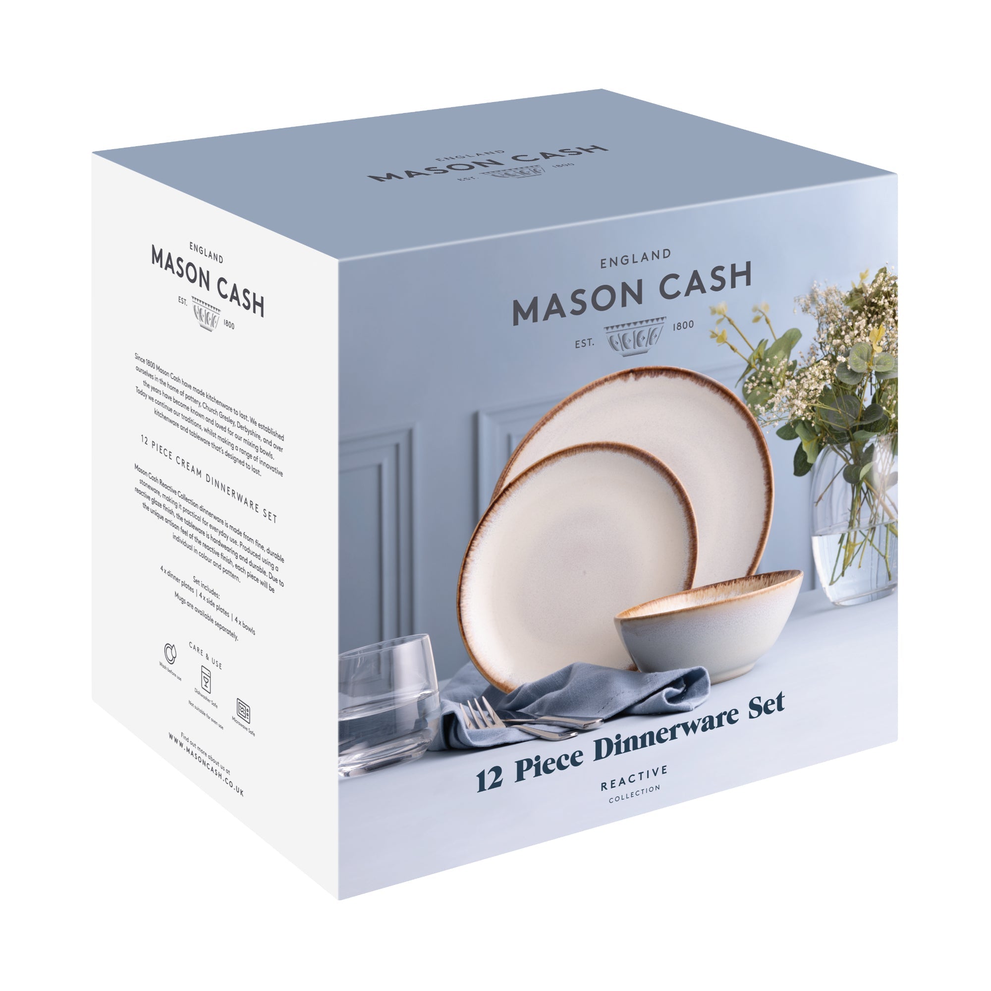Mason Cash Reactive Glaze 12 Piece Dinner Set - Cream - Value Village