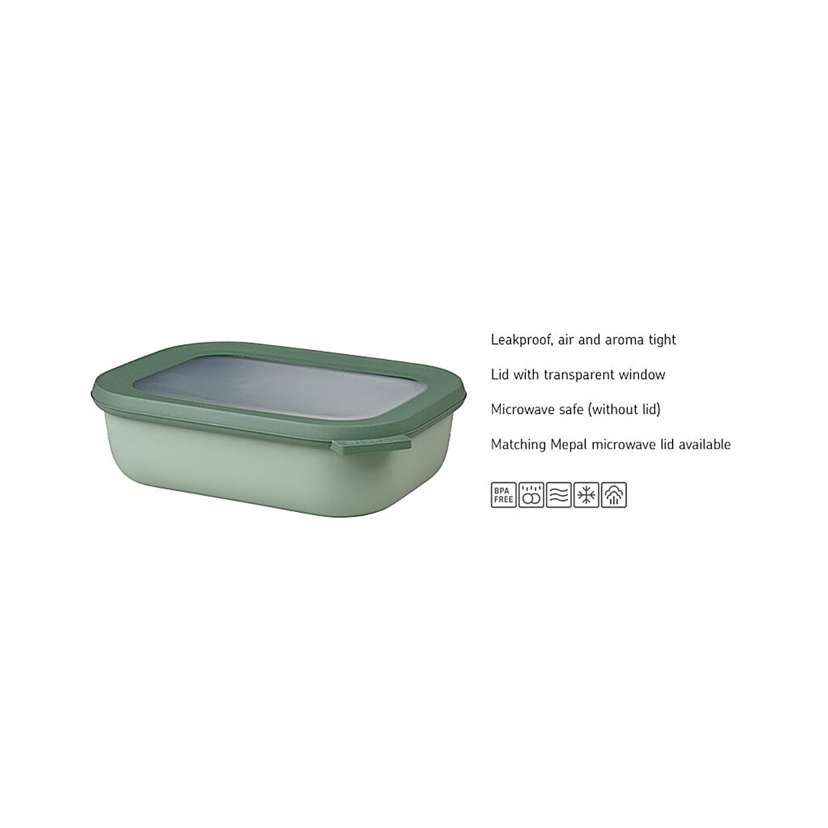 Mepal Cirqula Rectangular 3 Piece Set - Nordic Sage - Value Village
