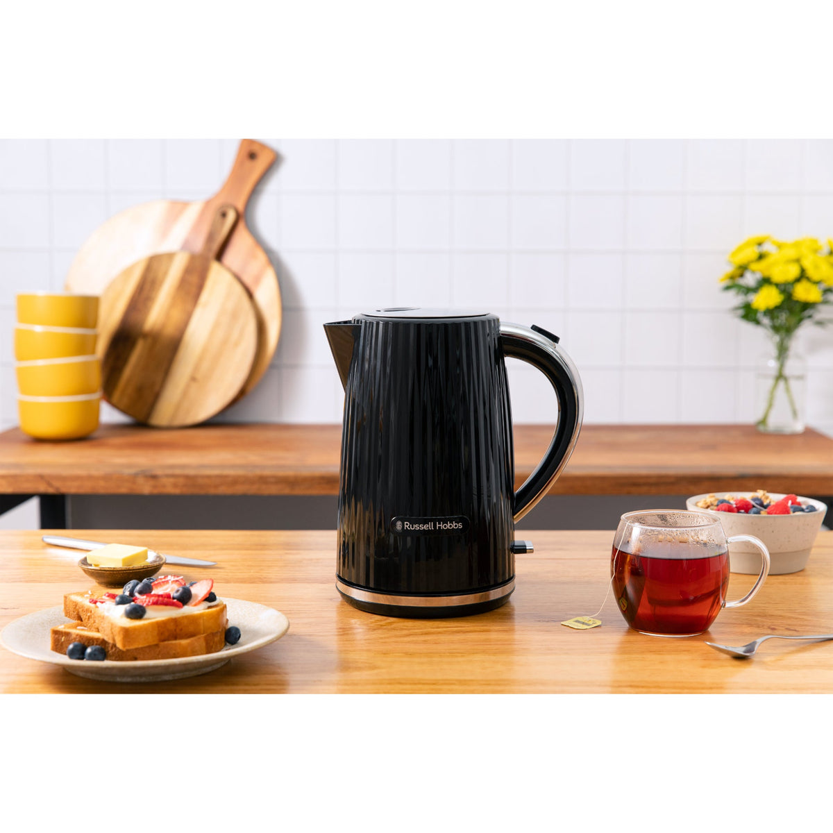 Russell Hobbs Eden 1.7L Kettle & 2 Slice Toaster - Black - Value Village