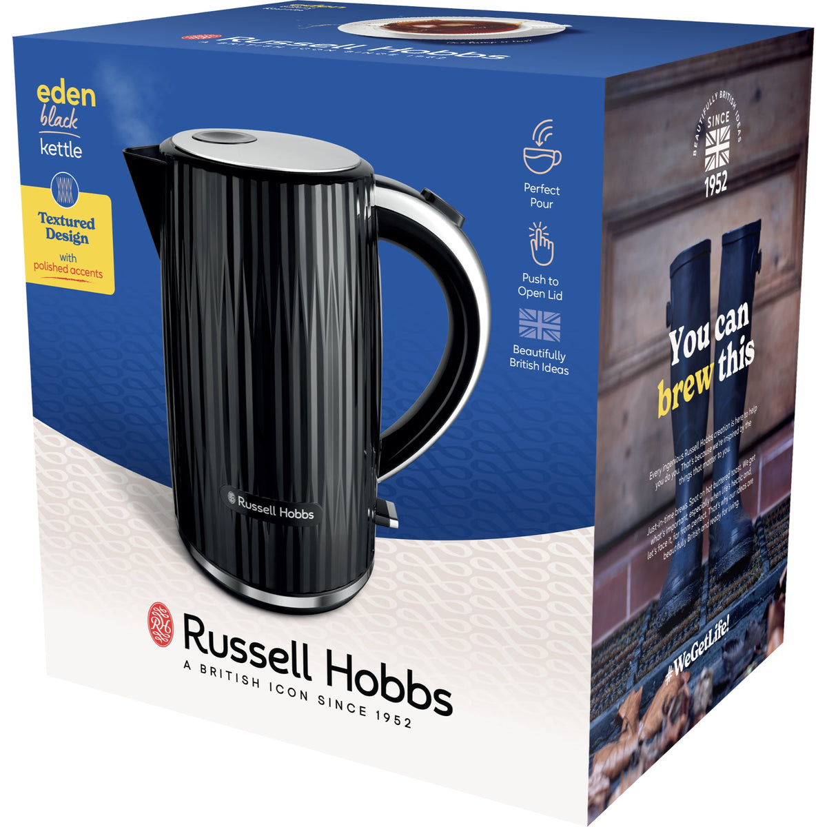 Russell Hobbs Eden 1.7L Kettle & 2 Slice Toaster - Black - Value Village