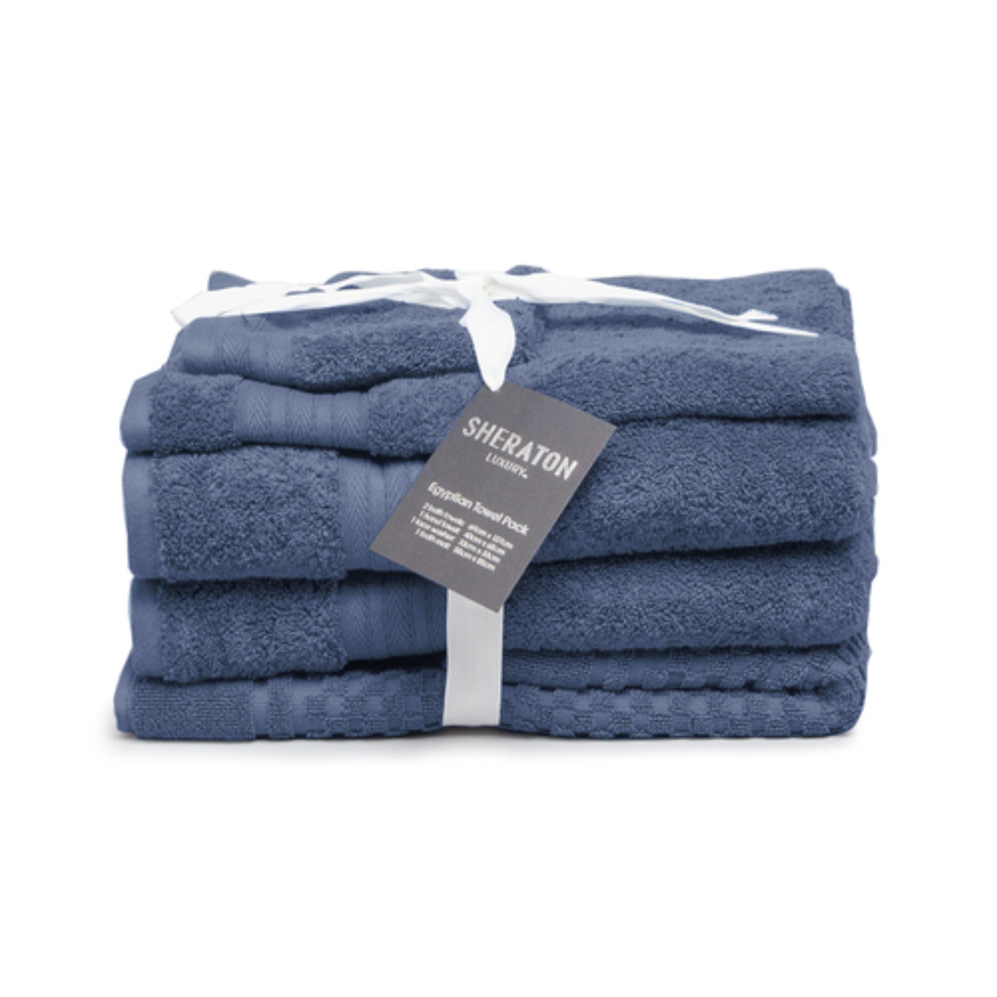 Sheraton Egyptian 5 Piece Towel Pack - Deep Blue - Value Village