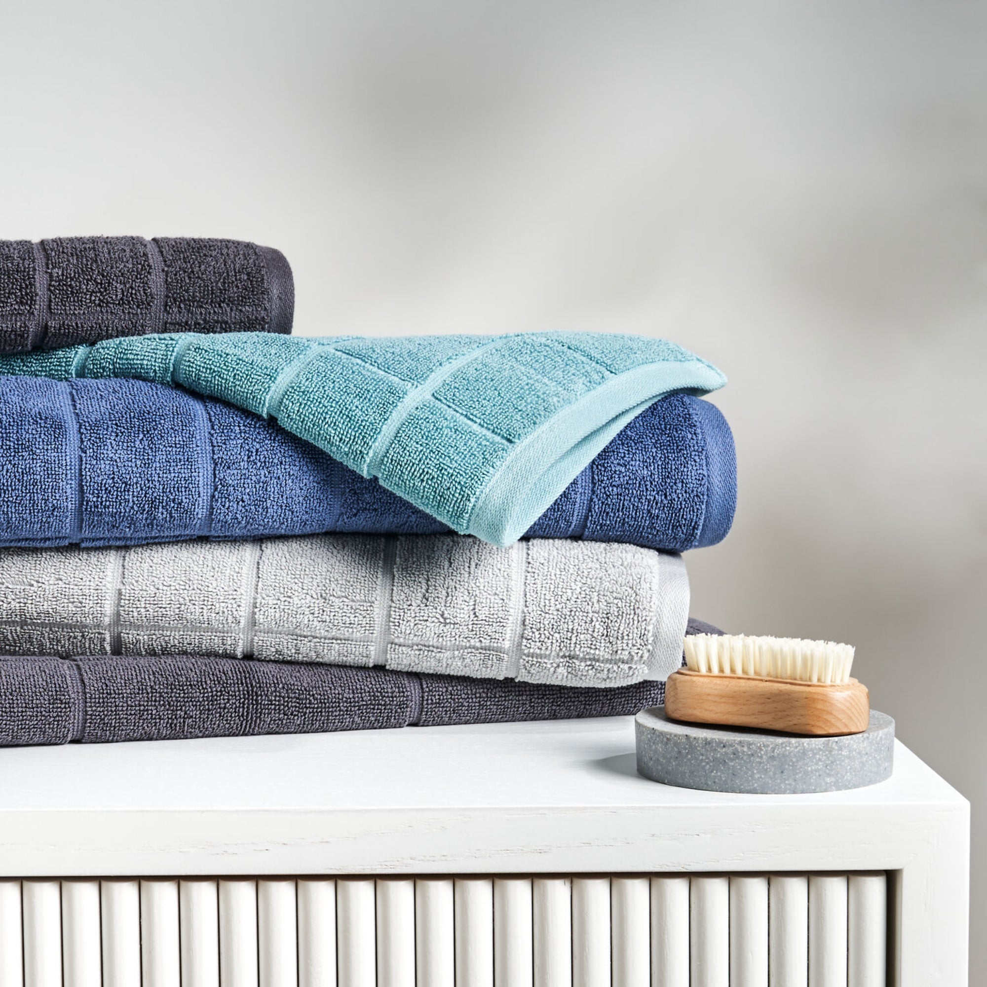 Sheraton Subway 5 Piece Towel Set - Aqua Mist - Value Village