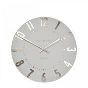 Thomas Kent 30cm Mulberry Wall Clock Foiled Arabic Numerals, Open Face - Silver Cloud - Value Village