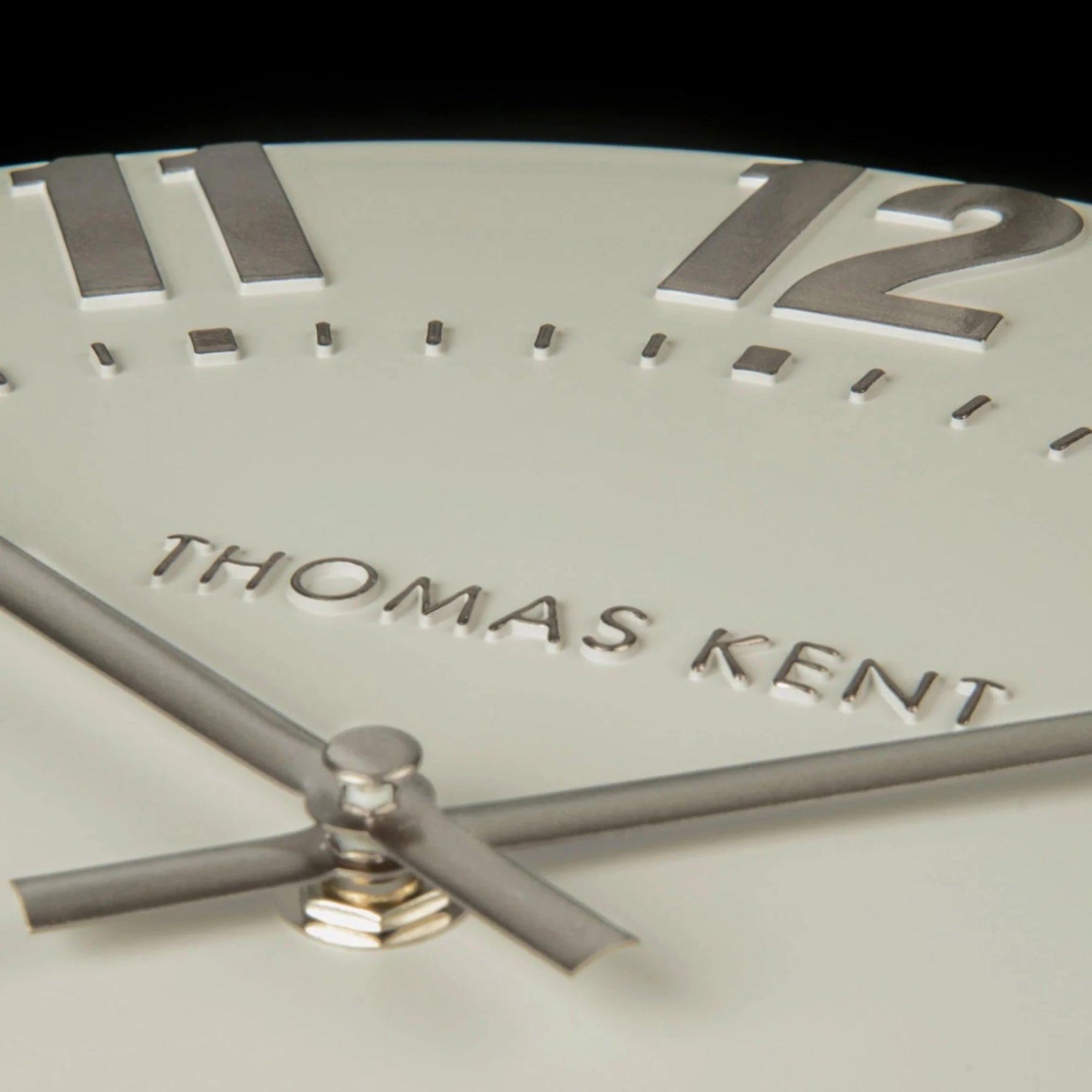 Thomas Kent 30cm Mulberry Wall Clock Foiled Arabic Numerals, Open Face - Silver Cloud - Value Village