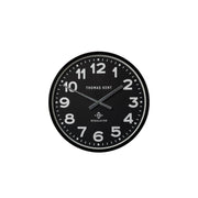 Thomas Kent 30cm Regulator No 8 Wall Clock, Metal Case/Glass Face - Black/Black - Value Village