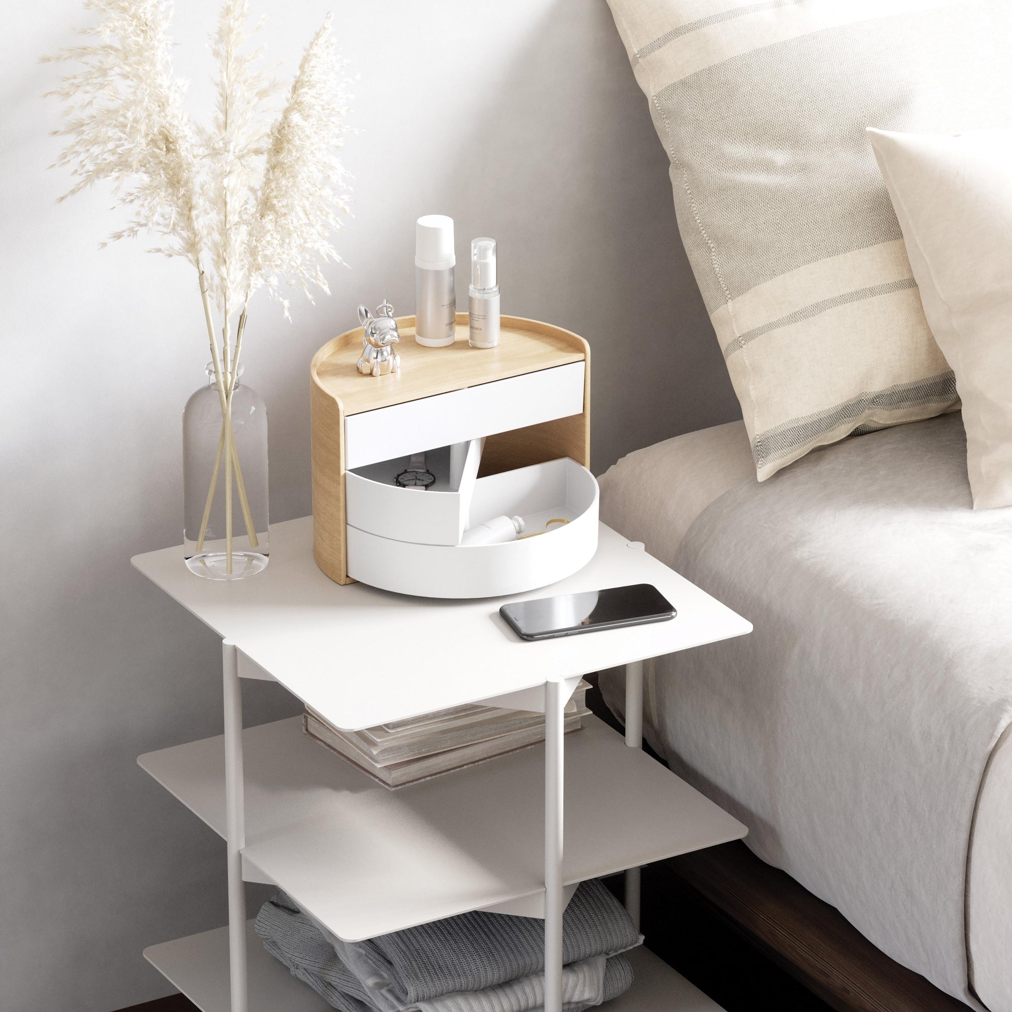 Umbra Moona Storage Box - White/Natural - Value Village